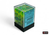 Chessex - 12mm d6 Dice Block - Plasma Green-Teal/orange