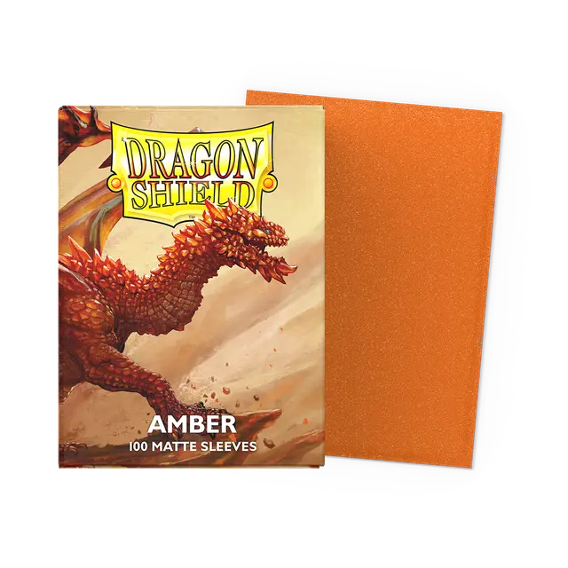 Dragon Shield - 100ct Standard Card Sleeves - Amber Matte