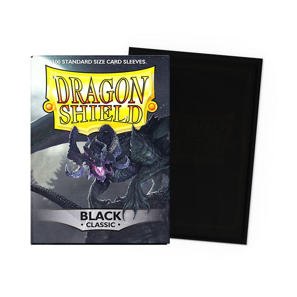 Dragon Shield - Standard Card Sleeves - Classic Black - 100ct