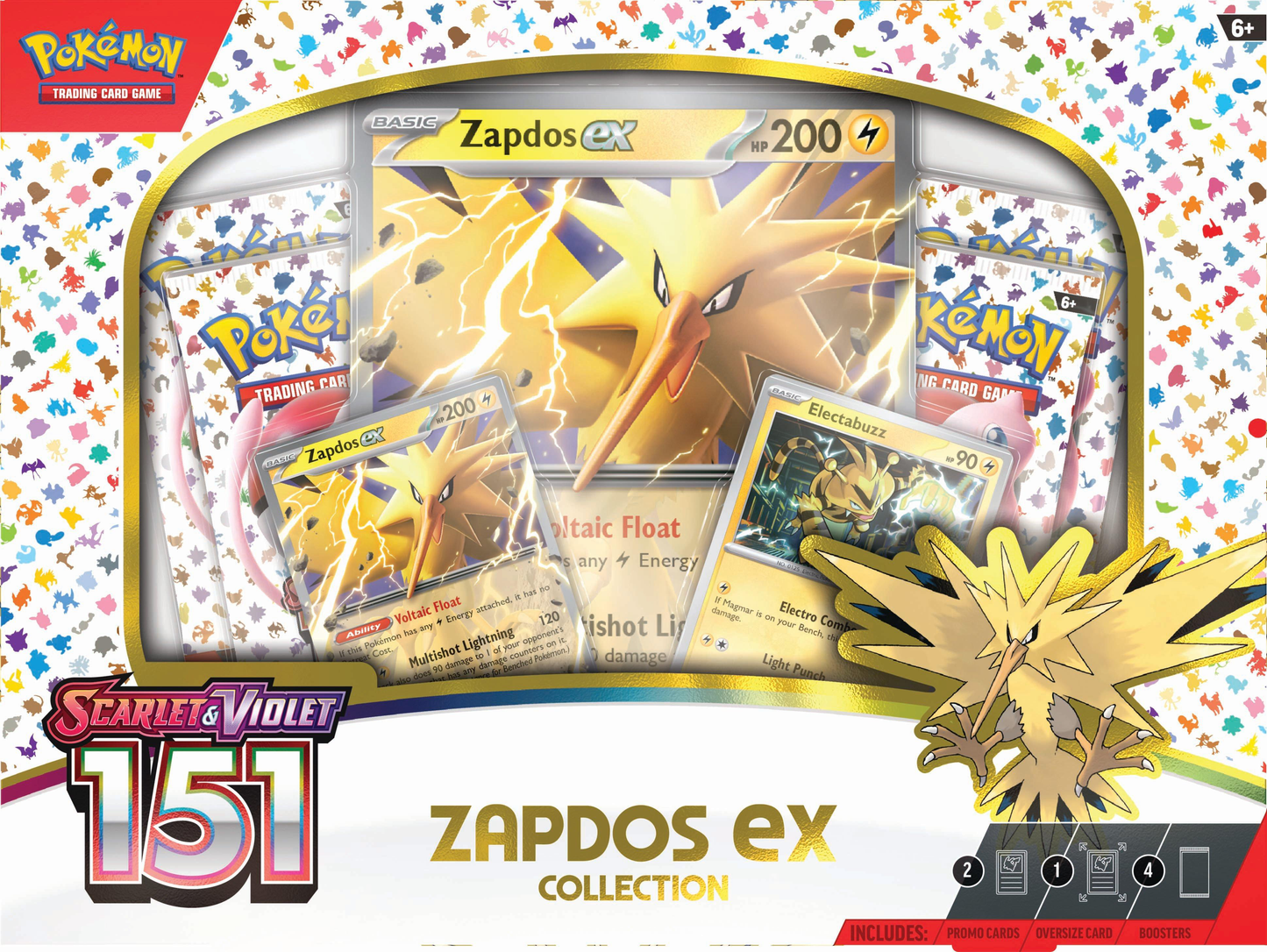 Pokemon - Scarlet and Violet - 151 - Zapdos ex - Collection