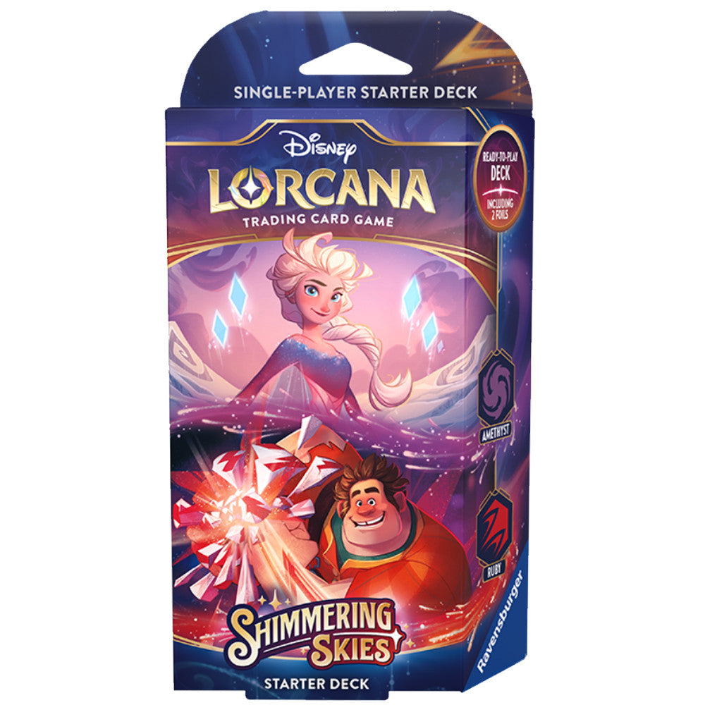 Ravensburger - Disney Lorcana - Shimmering Skies - Starter Deck - Amethyst & Ruby
