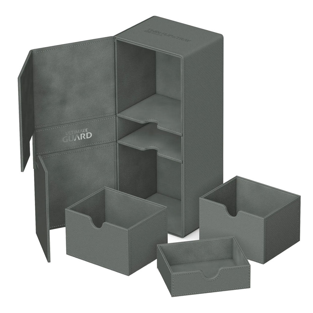 Ultimate Guard - Twin Flip 'n' Tray - 266+ Deck Case - Grey Monocolor