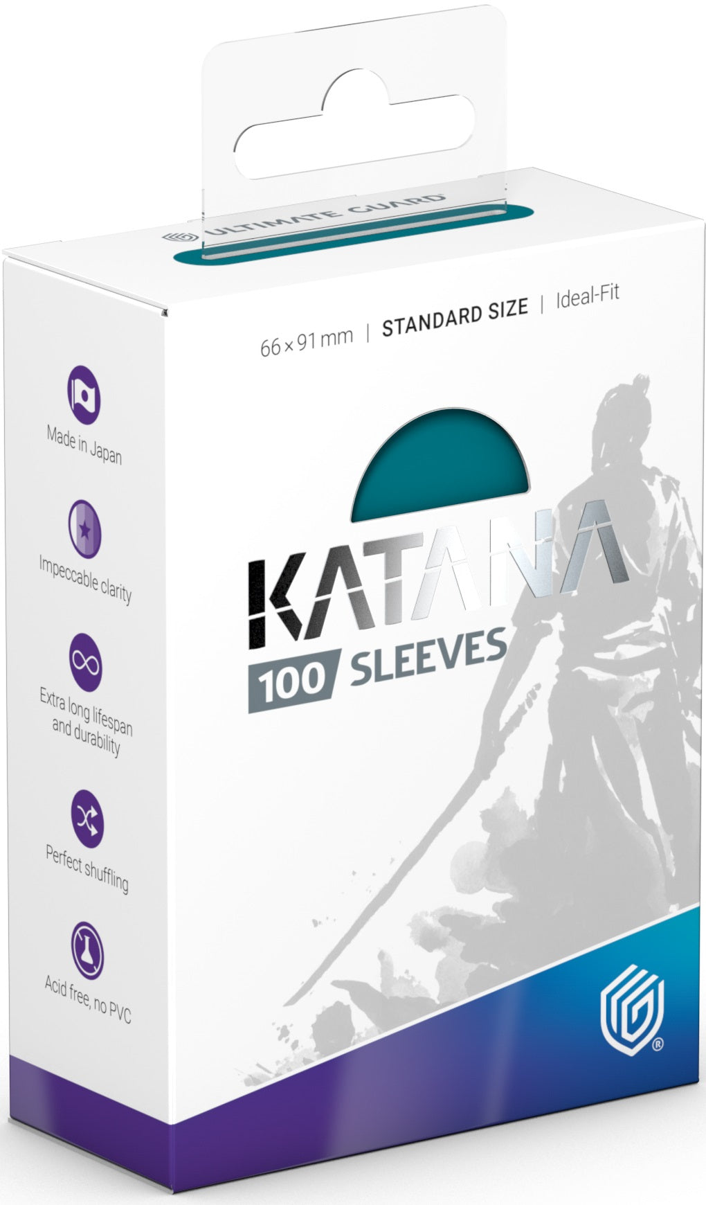 Ultimate Guard - Katana - 100 Sleeves - Standard Size - Great Wave (Petrol)