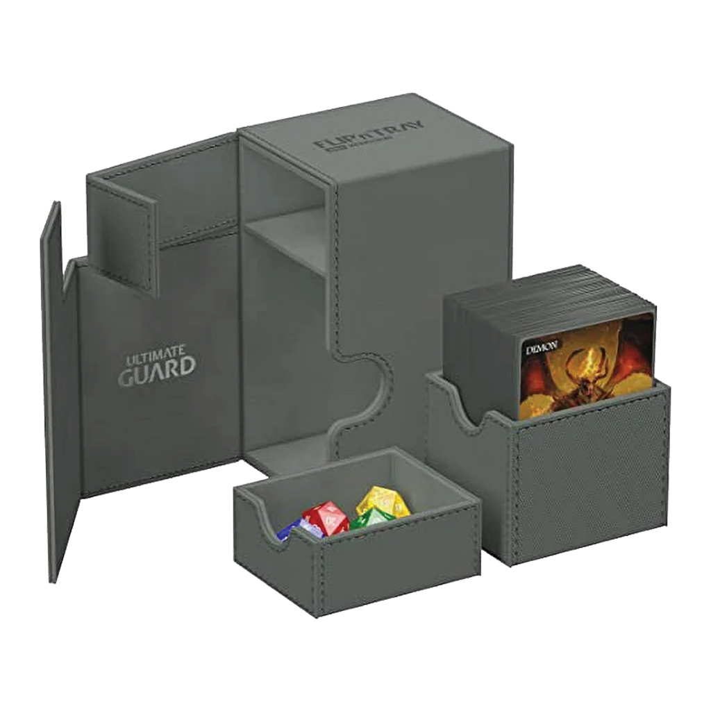 Ultimate Guard - Deck Case - Twin Flip N Tray - XENOSKIN Grey - 80+