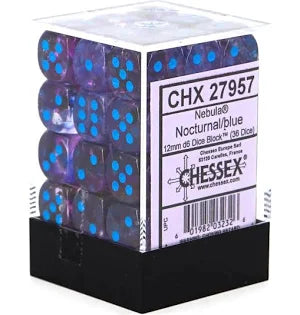 Chessex - 12mm d6 Dice Block - Blue-Purple/gold