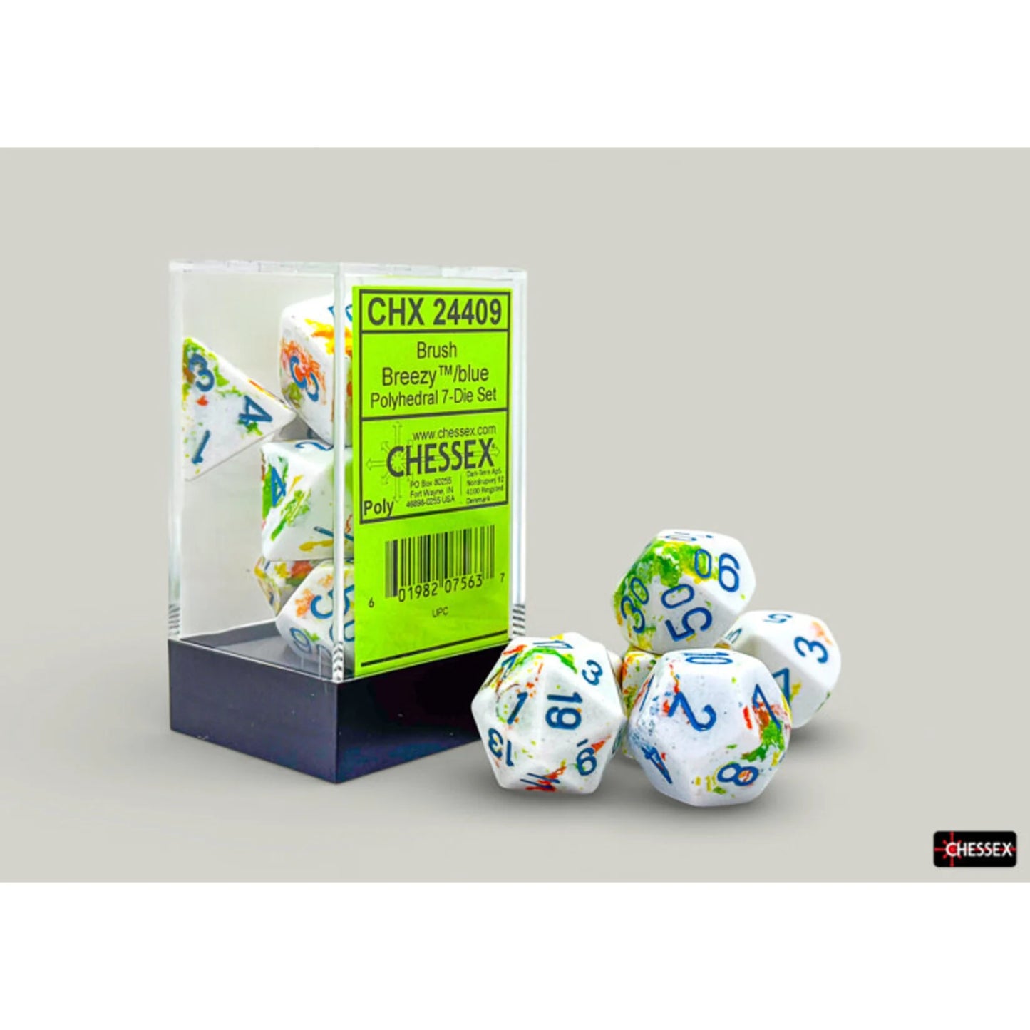 Chessex - Breezy/Blue - Polyhedral 7-Die - Dice Block