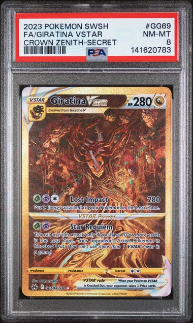 Pokemon - Crown Zenith - Galarian Gallery - Giratina VStar Secret #GG69 - 2023 - PSA 8