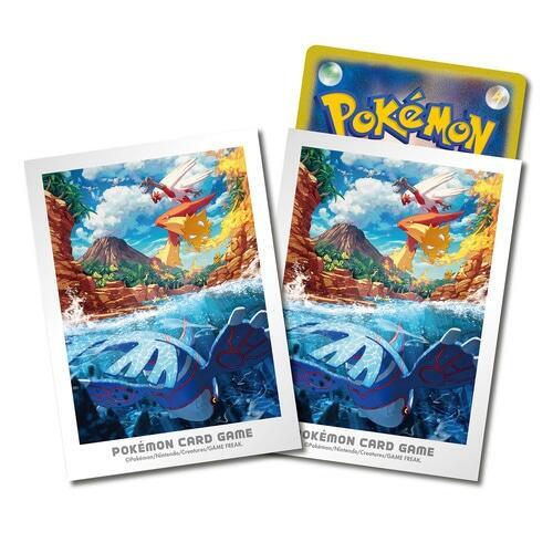 Pokemon - Japanese Pokemon Center Official - Kyogre & Blaziken Hoenn Adventure Card Sleeves 64ct