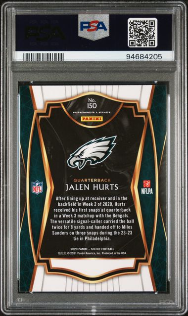 Panini - Select - Base - Jalen Hurts #150 - 2020 - PSA 9