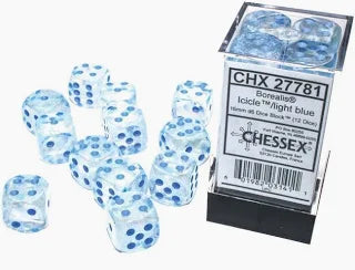 Chessex - 16mm d6 Dice Block - Icicle/light blue