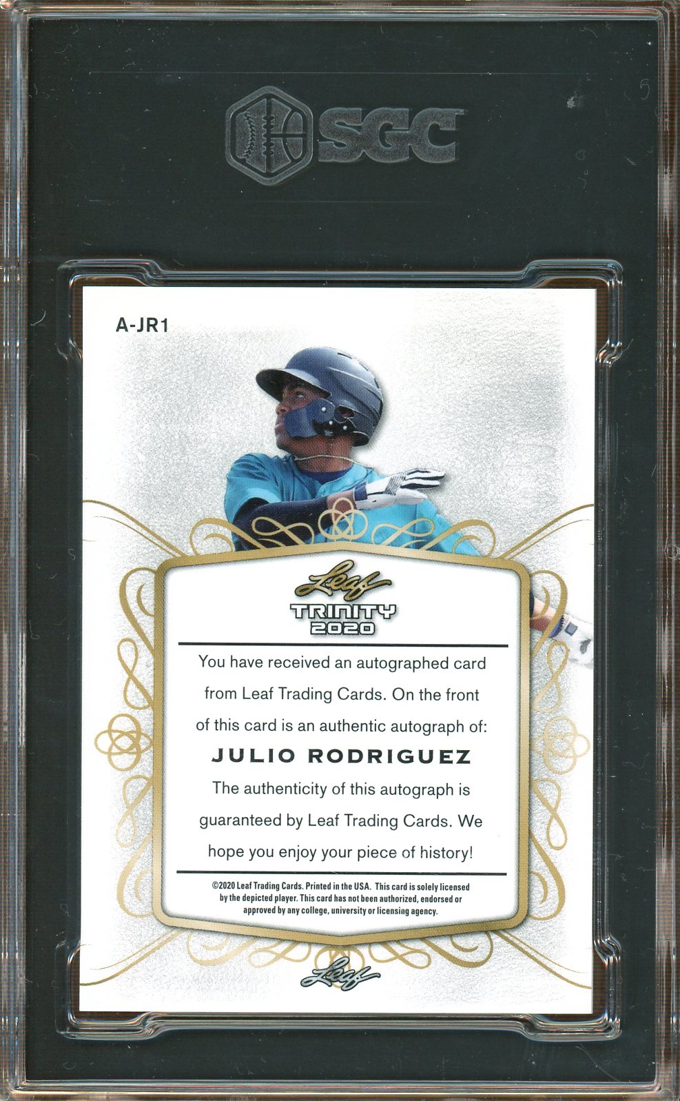 Leaf - Trinity - Silver Spectrum Auto 5 - Julio Rodriguez - 2020 - SGC 10 Auto 10