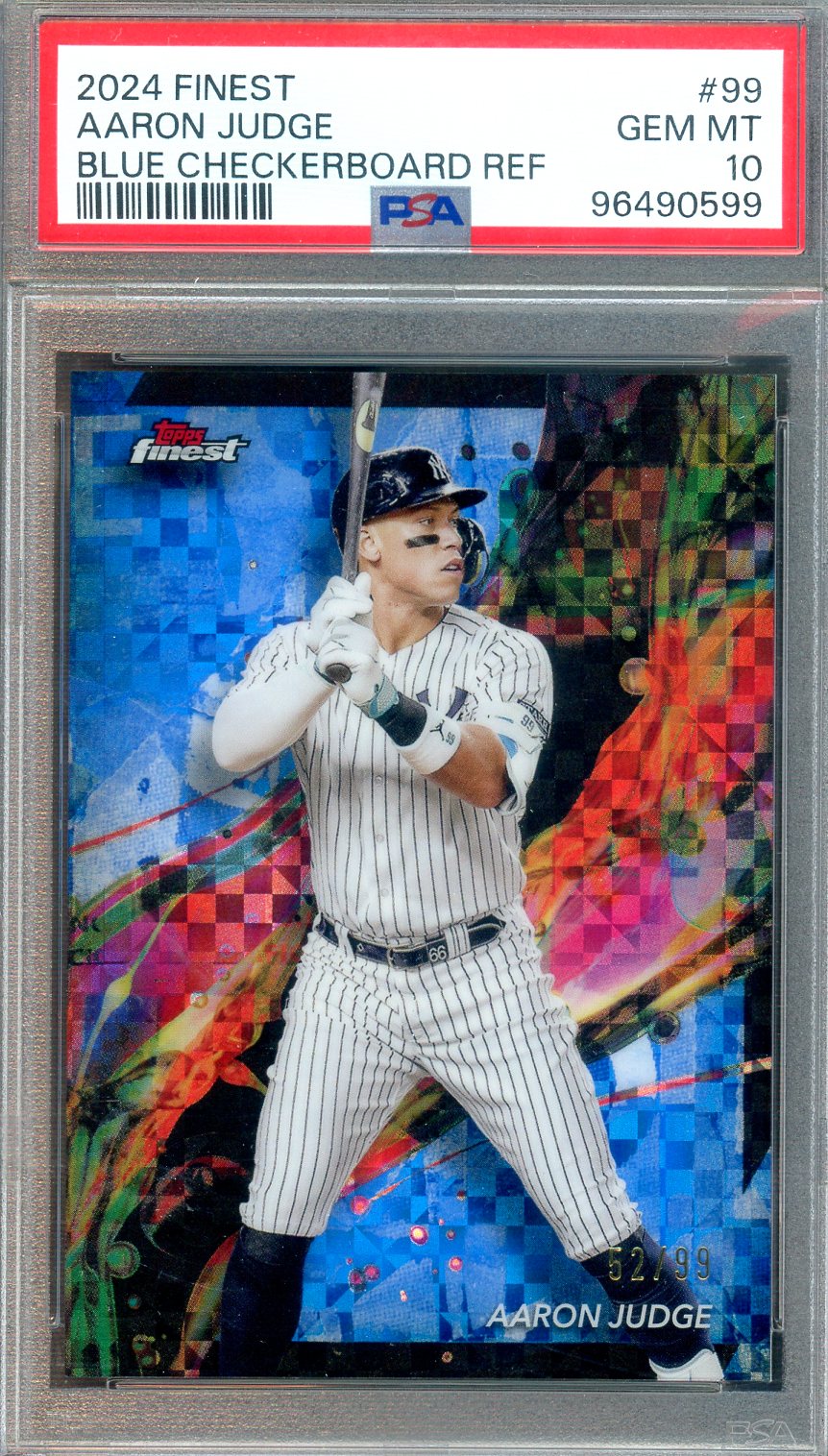 Topps - Finest - Blue Checkerboard - Aaron Judge - 2024 - PSA 10