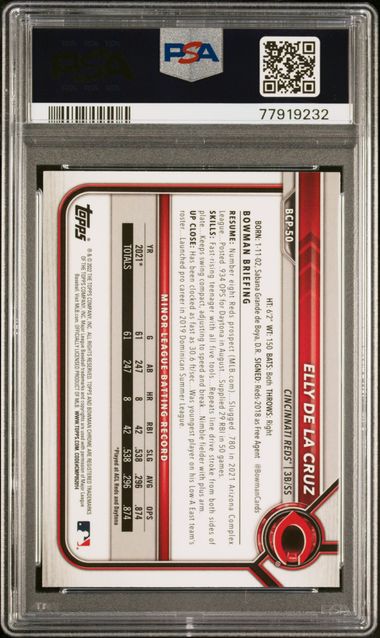 Topps - Bowman Chrome - Elly De La Cruz - 2022 - PSA 9