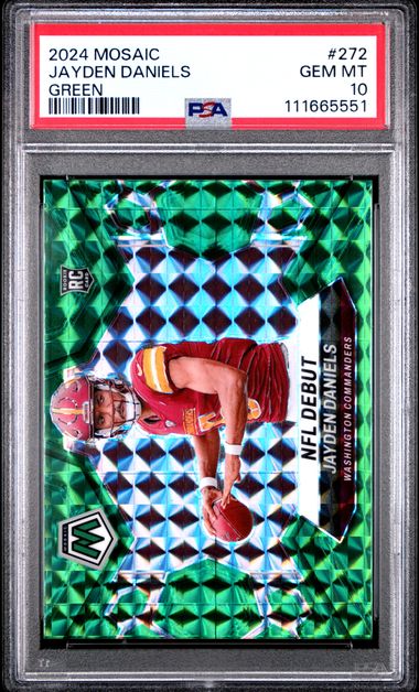 Panini - Mosaic - Jayden Daniels Green NFL Debut #272 - 2024 - PSA 10
