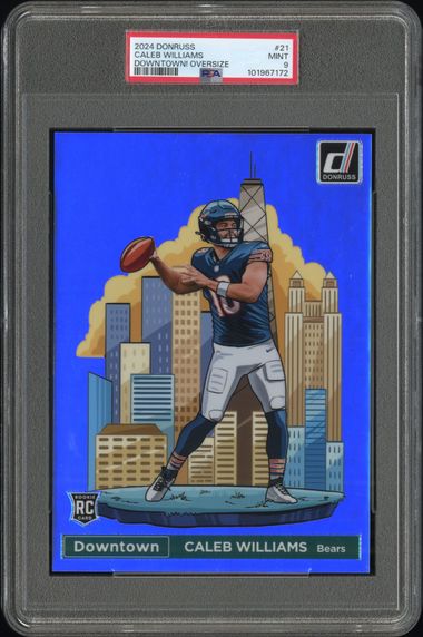 Panini - Donruss - Caleb Williams Downtown! Oversized #21 - 2024 - PSA 9