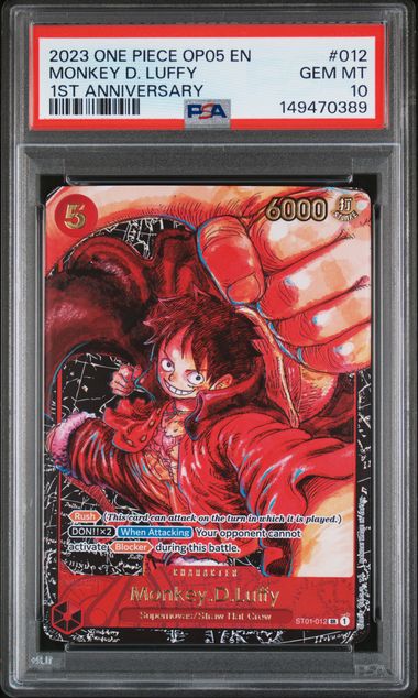 One Piece - Awakening of the New Era - Monkey.D.Luffy 1st Anniversary #012 - 2023 - PSA 10
