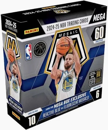NBA Mosaic Mega Box 2024-2025 - Yellow, Blue & Green Fluorescent Mosaics