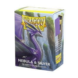 Dragon Shield - Standard Card Sleeves - Matte Dual Nebula & Silver - 100ct