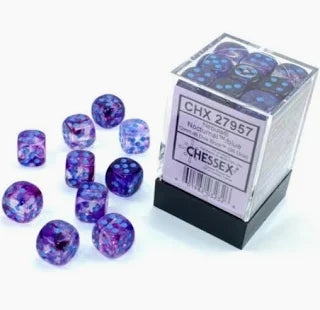 Chessex - 12mm d6 Dice Block - Nocturnal/blue