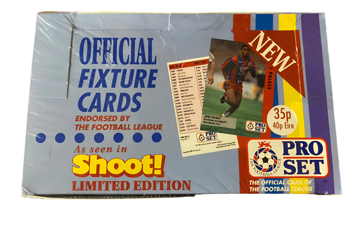 Pro Set - Official Fixture Cards - Premier League Soccer - 1991 - Hobby Box