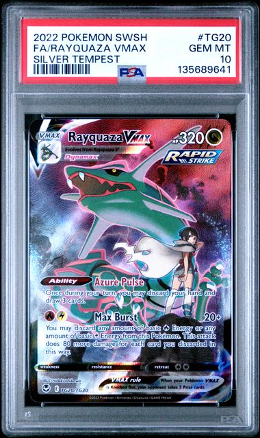 Pokemon - Silver Tempest - Trainer Gallery - Rayquaza VMax FA #TG20 - 2022 - PSA 10