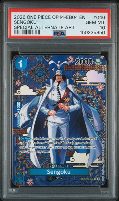 One Piece - The Azure Sea's Seven - Sengoku Special Alternate Art (SP) - 2026 - PSA 10