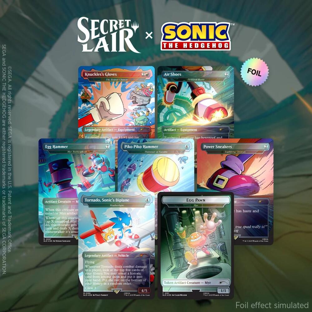 Magic: the Gathering - Secret Lair - Sonic the Hedgehog - Turbo Gear (Rainbow Foil)