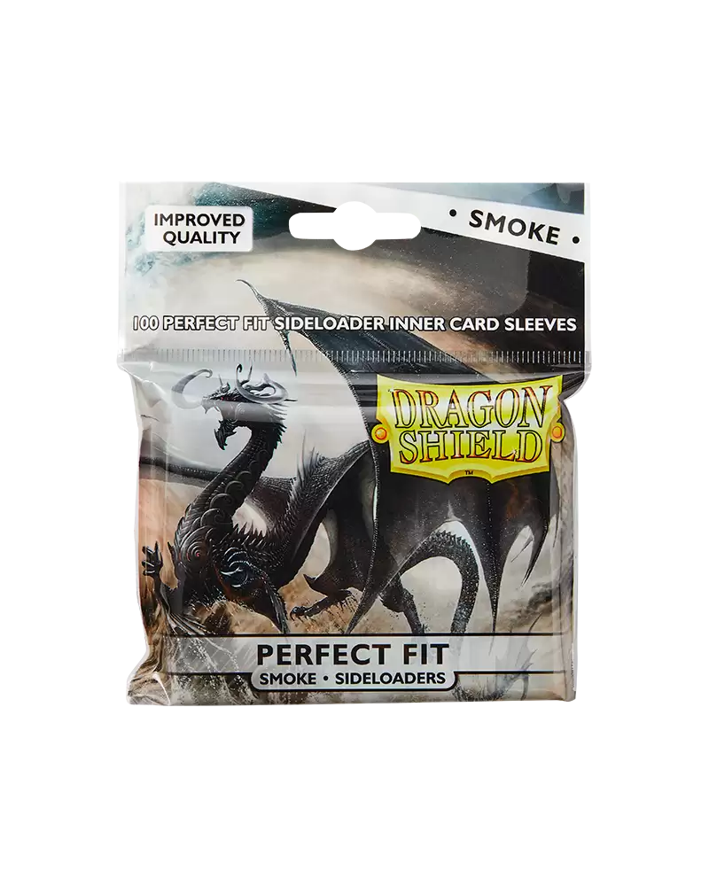 Dragon Shield - Perfect Fit Inner Card Sleeves - Side Loader Smoke - 100ct