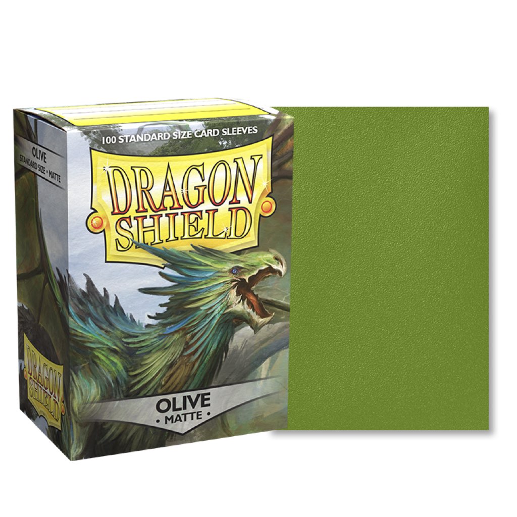 Dragon Shield - Standard Card Sleeves - Olive Matte - 100ct