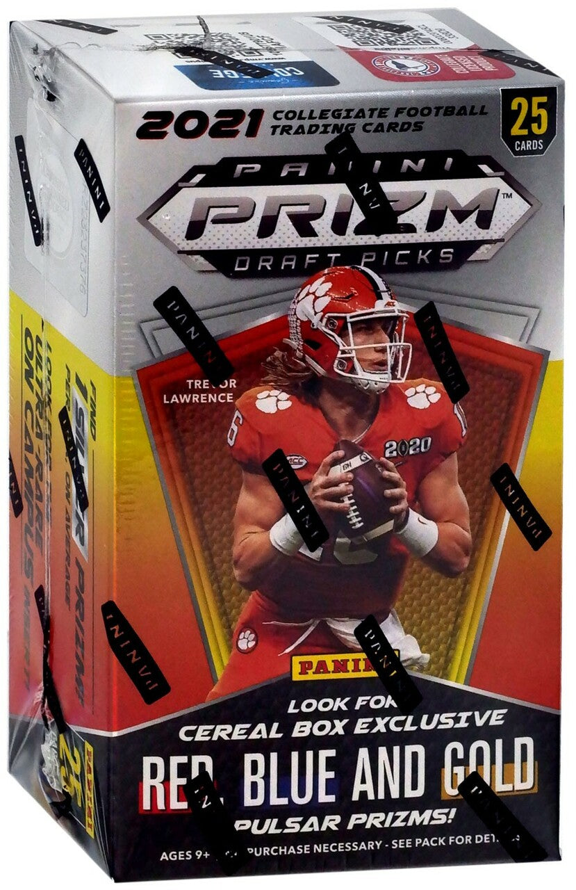 2021 Panini Prizm Draft Picks Football Cereal Box