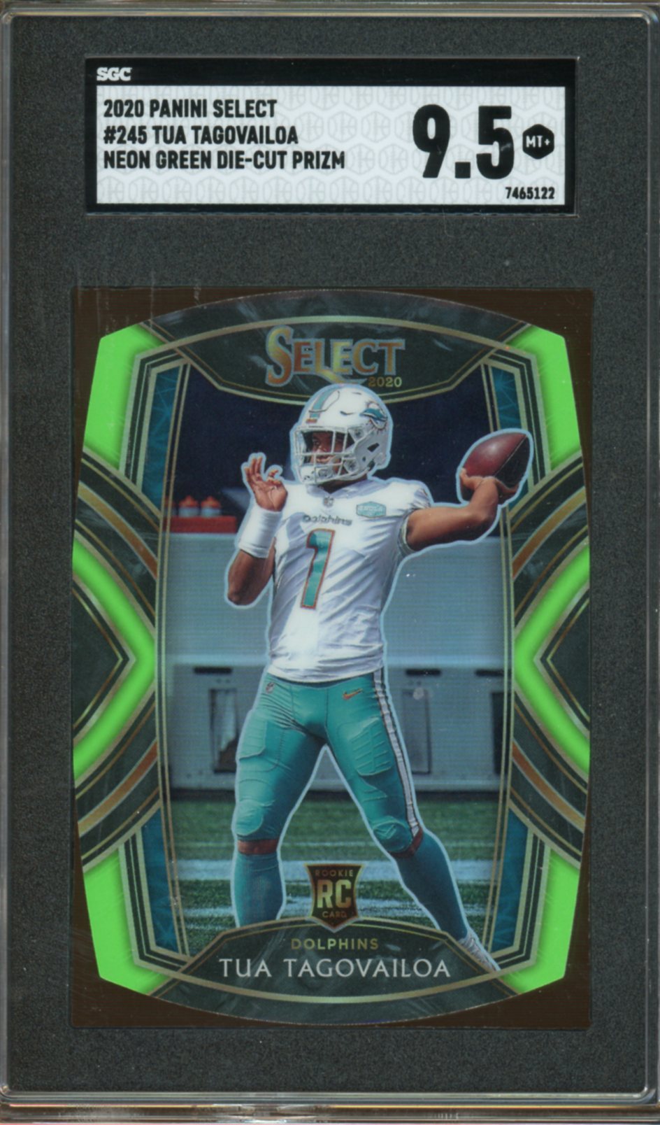 SGC 9.5 - 2020 Panini Select - #245 Tua Tagovailoa - Neon Green Die-Cu –  CARDPOPUSA