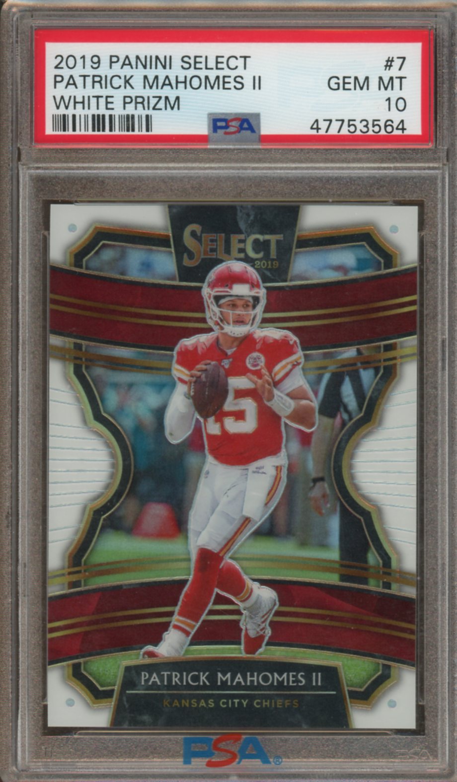 2019 Panini Select Patrick Mahomes II PSA 10 Gem Mint 7 