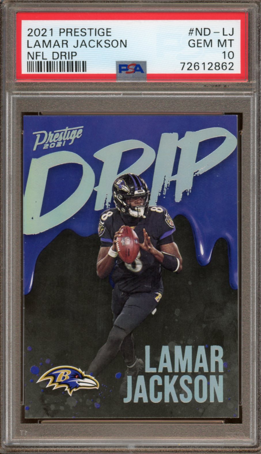 PSA - Gem Mint 10 - 2021 Prestige - Lamar Jackson - Drip – CARDPOPUSA