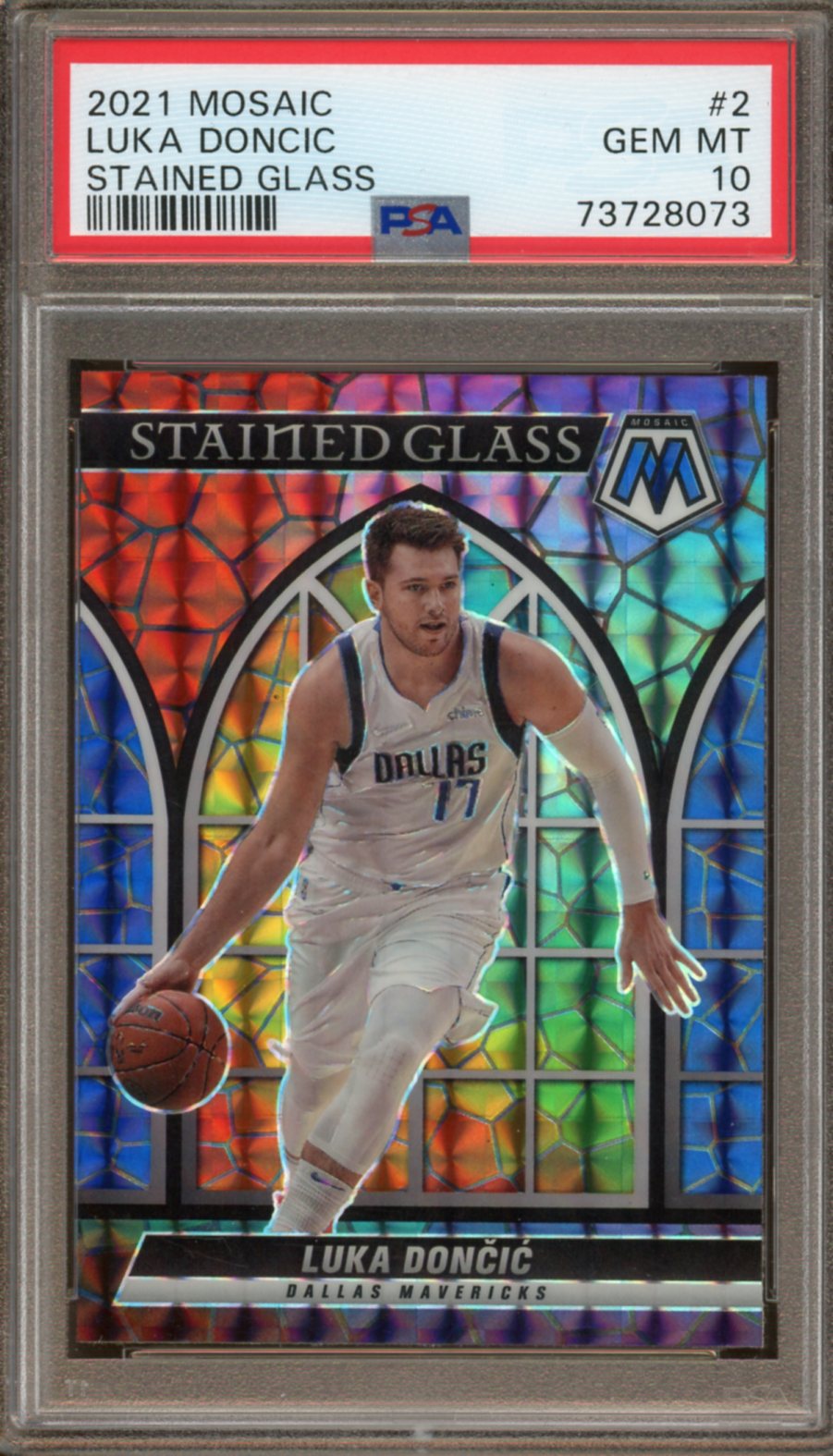 PSA 10 - 2021 Panini Mosaic - Luka Doncic - Stained Glass