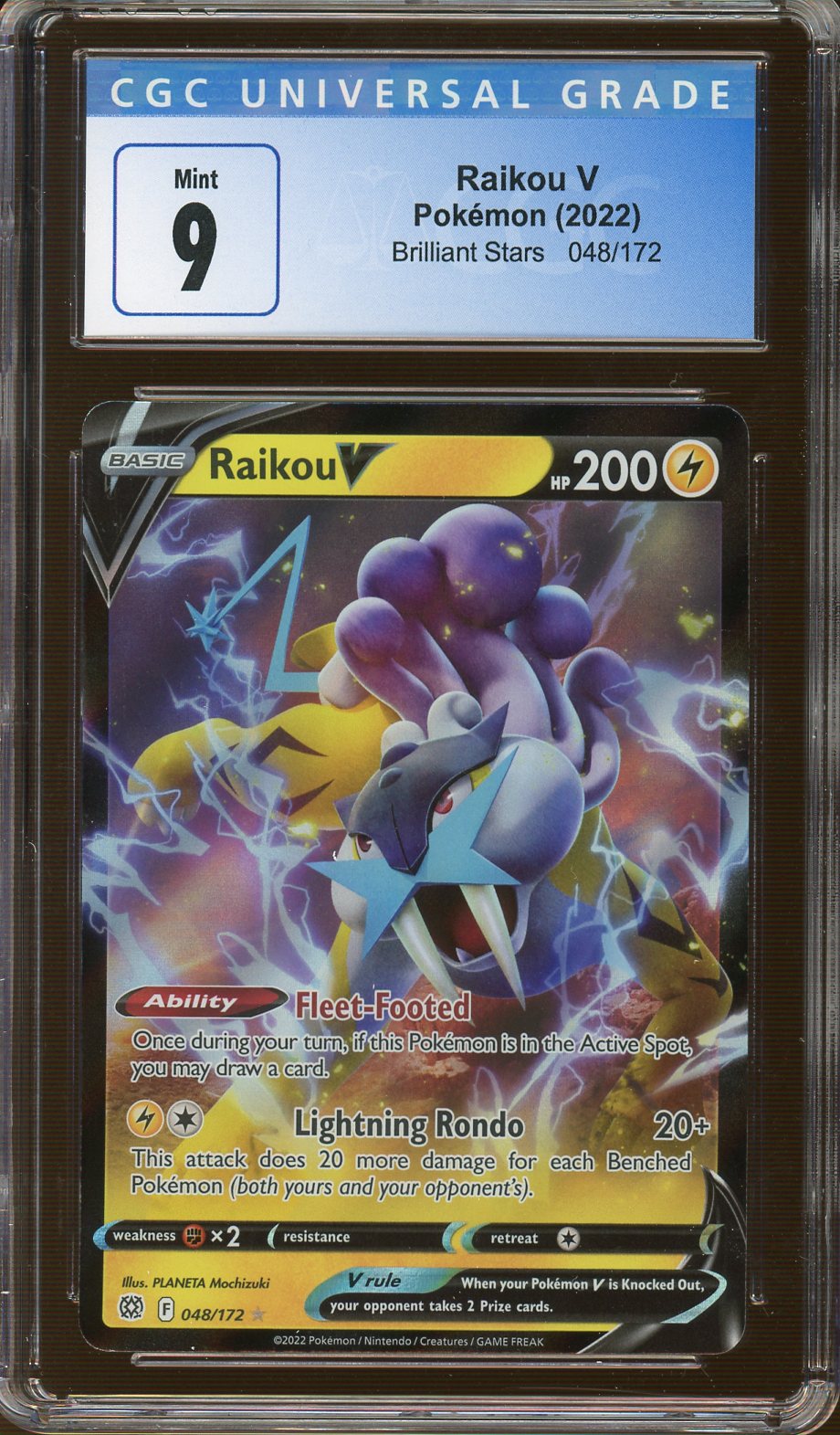 CGC - Mint - 9 - 2022 - Pokemon - Brilliant Stars - Raikou V – CARDPOPUSA