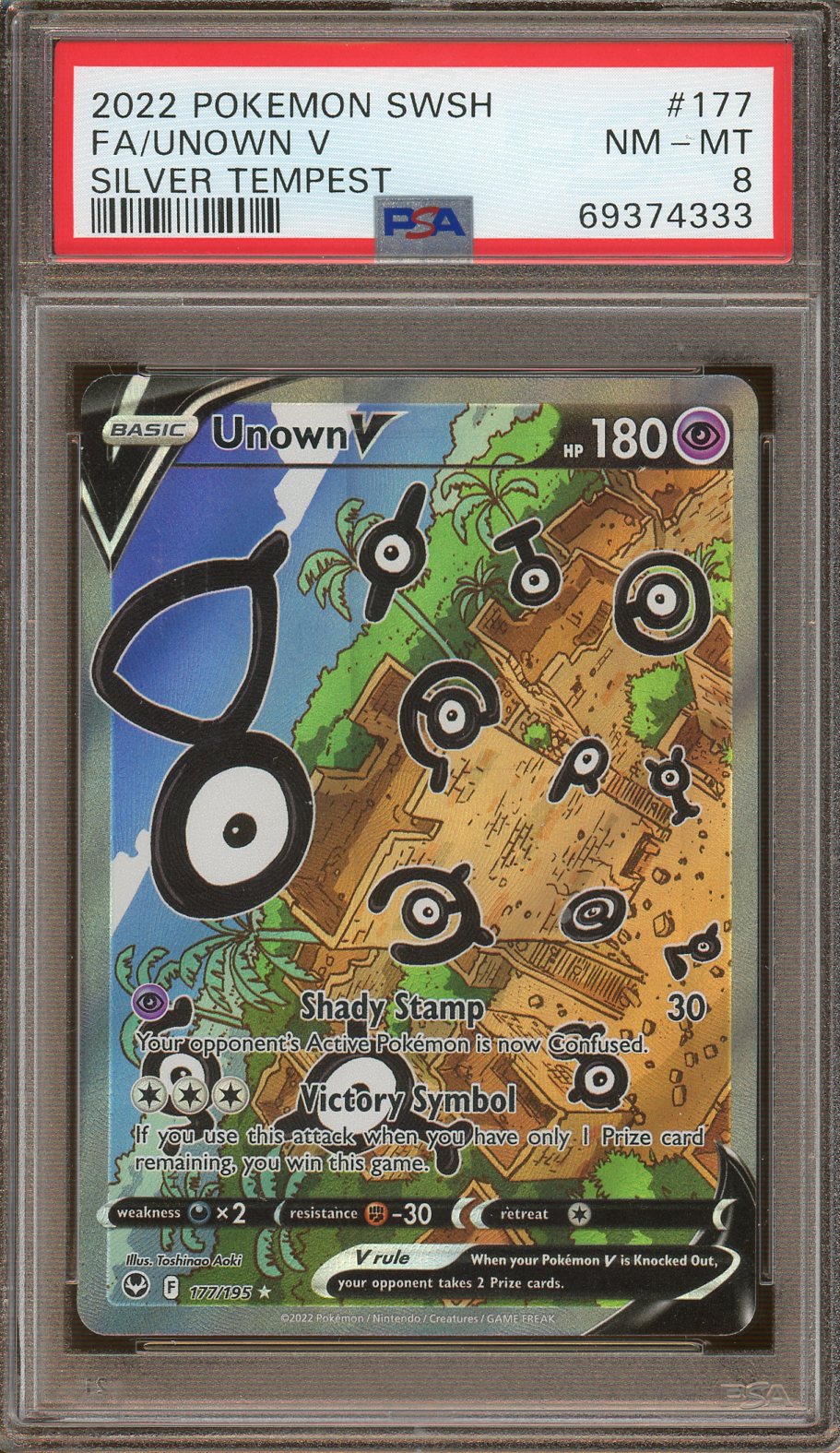 PSA - NM - MT 8 - 2022 - Pokemon - Silver Tempest - Unown V - Alternat –  CARDPOPUSA