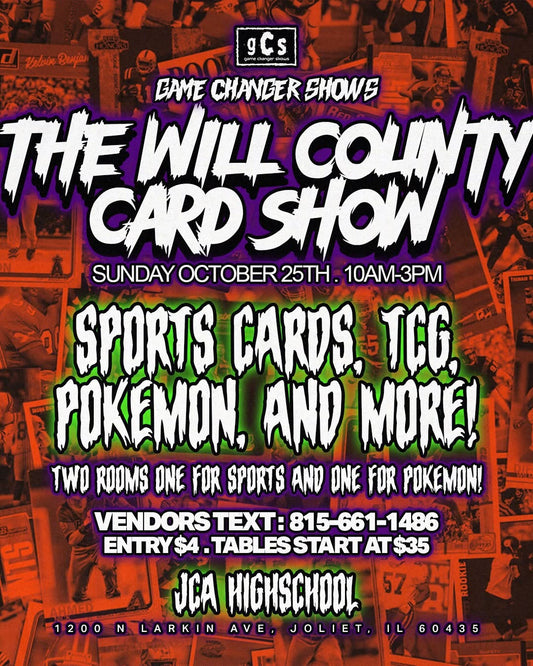 Card Pop at the Will County Card Show, October 25th at JCA Joliet