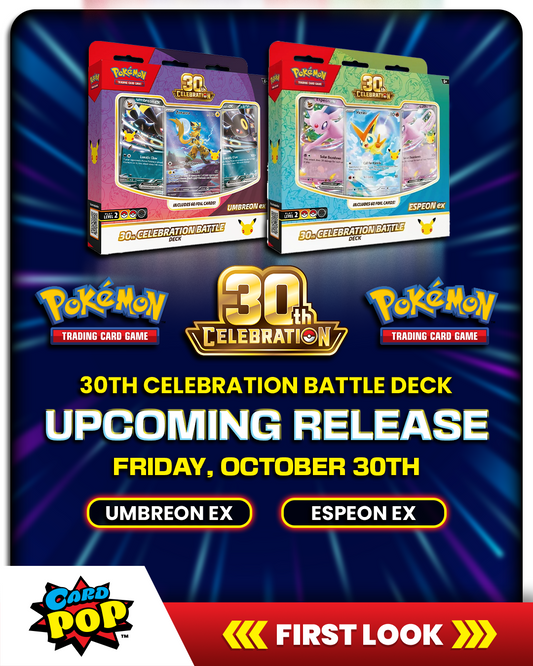 Pokémon 30th Celebration Battle Decks, Espeon ex and Umbreon ex, at Card Pop Joliet IL