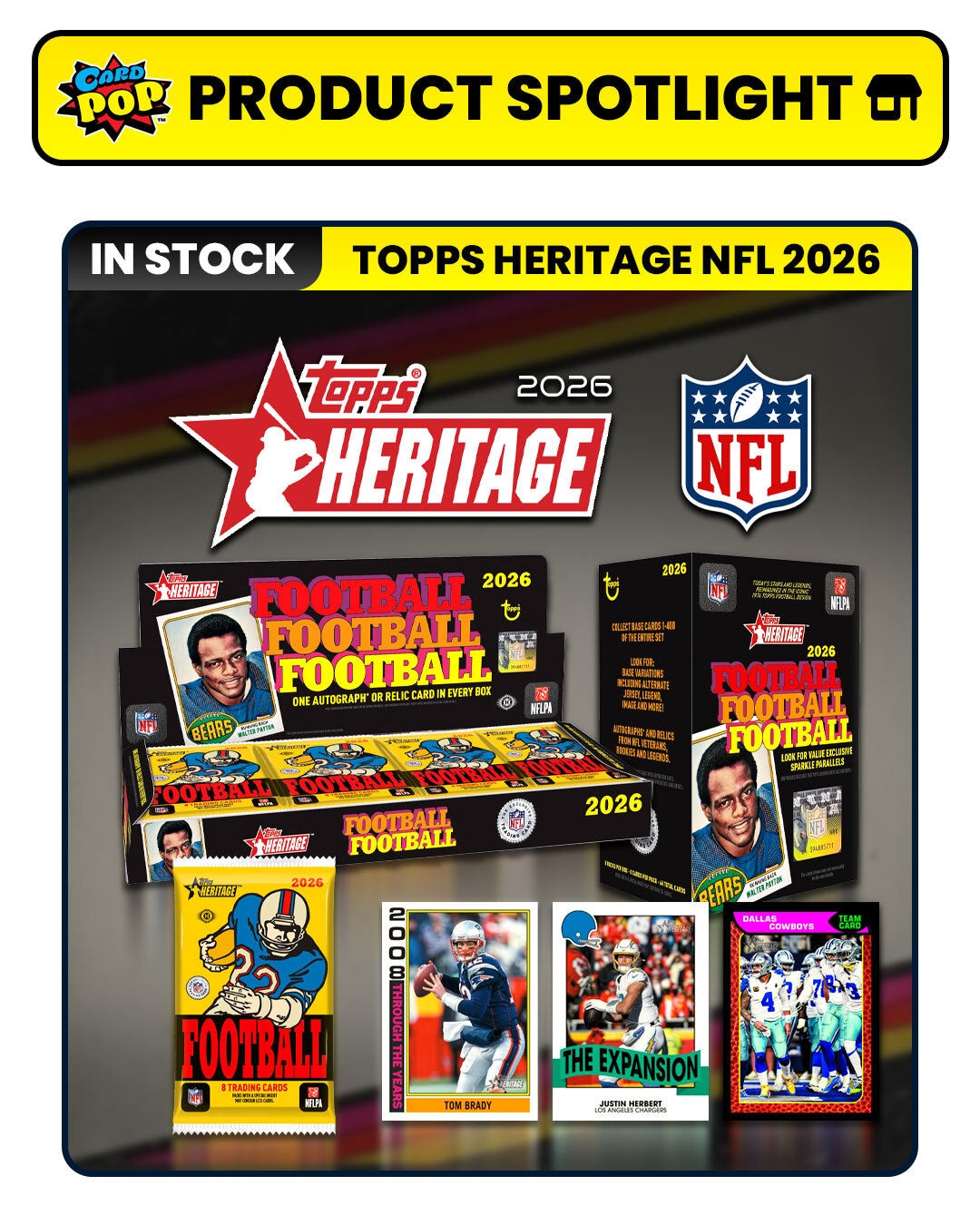2026 Topps Heritage Football at Card Pop in Joliet, IL