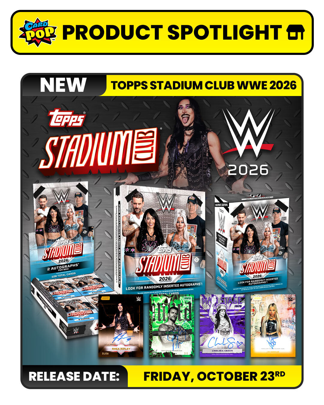 2026 Topps Stadium Club WWE at Card Pop Joliet IL
