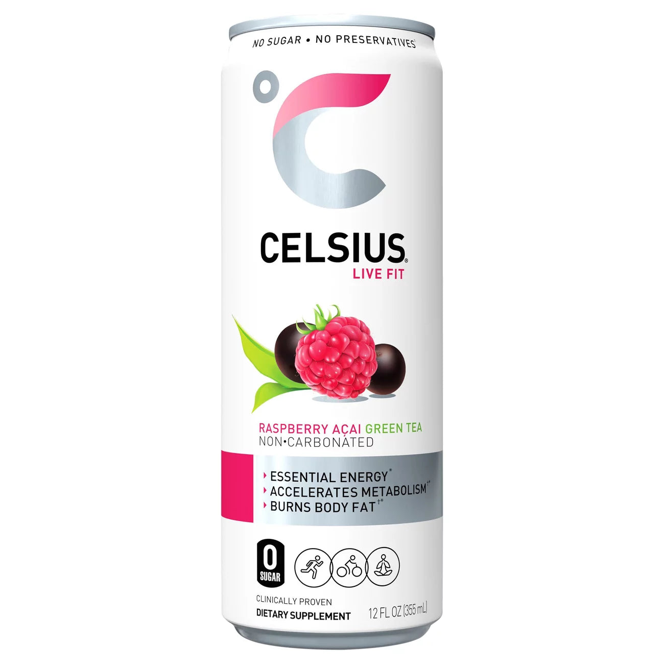 Celsius - Energy Drink - Raspberry Acai Green Tea - 12oz