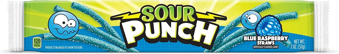 Sour Punch - Blue Raspberry Straws (2oz)