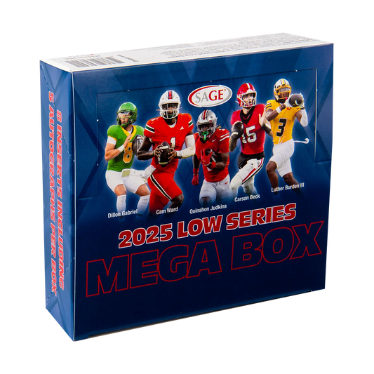 2025 NFL Sage Low Series Football Mega Box Trading Cards - Blue