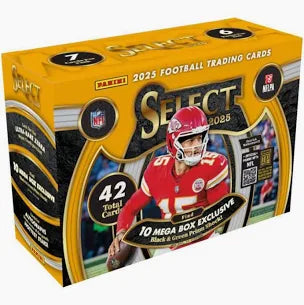 Panini - Select - NFL Football - Green and Black Shock Prizm - 2025 - Mega Box