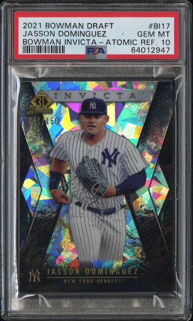 Topps - Bowman Draft - Jasson Dominguez Bowman Invicta Atomic Refractor - PSA Gem Mint 10 - 2021
