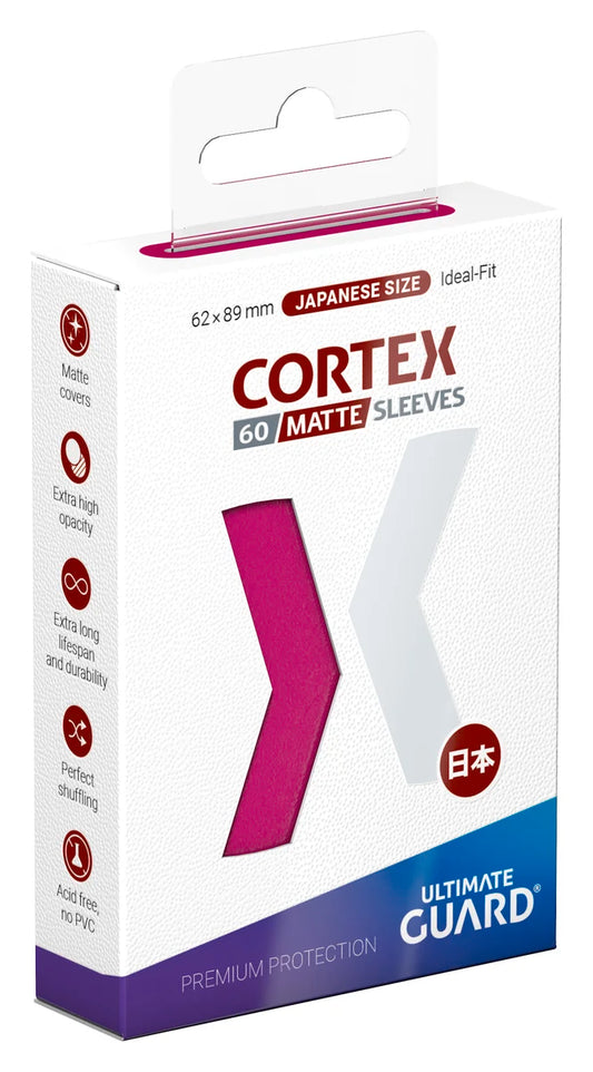 Ultimate Guard - Cortex - 60 Sleeves - Japanese Size - Matte Pink