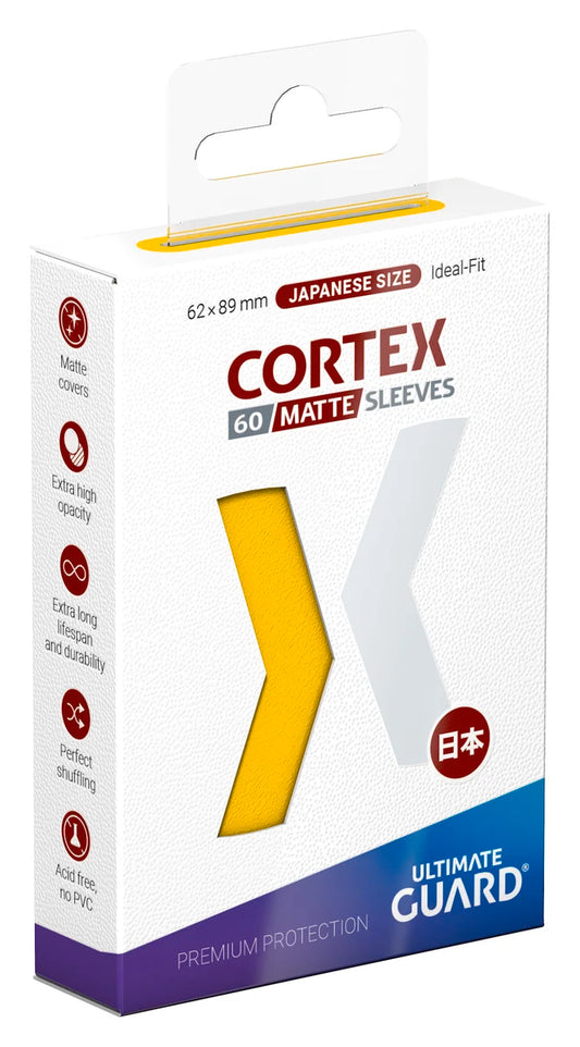 Ultimate Guard - Cortex - 60 Sleeves - Japanese Size - Matte Yellow