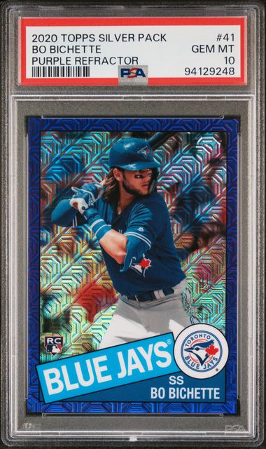 Topps - Silver Pack - Purple Refractor - Bo Bichette - 2020 - PSA 10