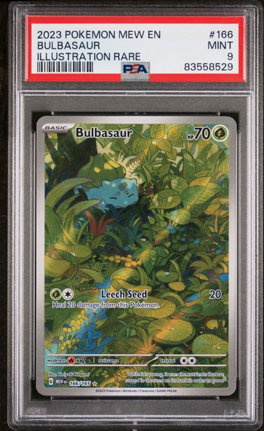 Pokemon - 151 - Bulbasaur - #166 Art Rare - PSA Mint 9 - 2023