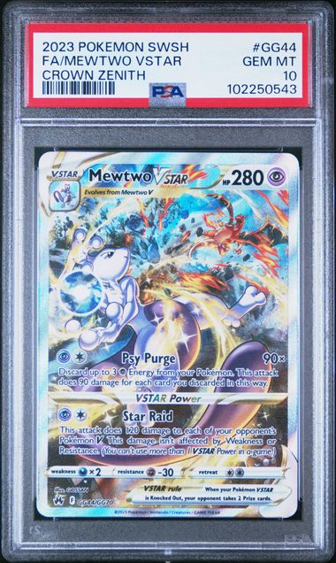 Pokemon - Crown Zenith - Mewtwo VStar Full Art - PSA Gem Mint 10 - 2023